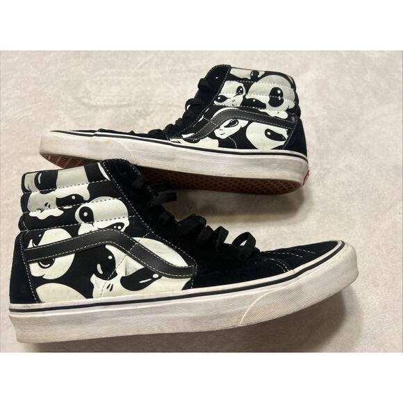 Vans SK8 Hi Men’s Size 11 Alien Ghosts Glow in the Dark Black Rare Gum Sole - Picture 7 of 9